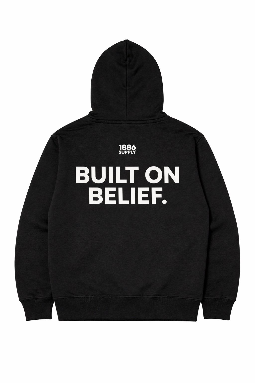 BUILT ON BELIEF HOODIE - BLACK