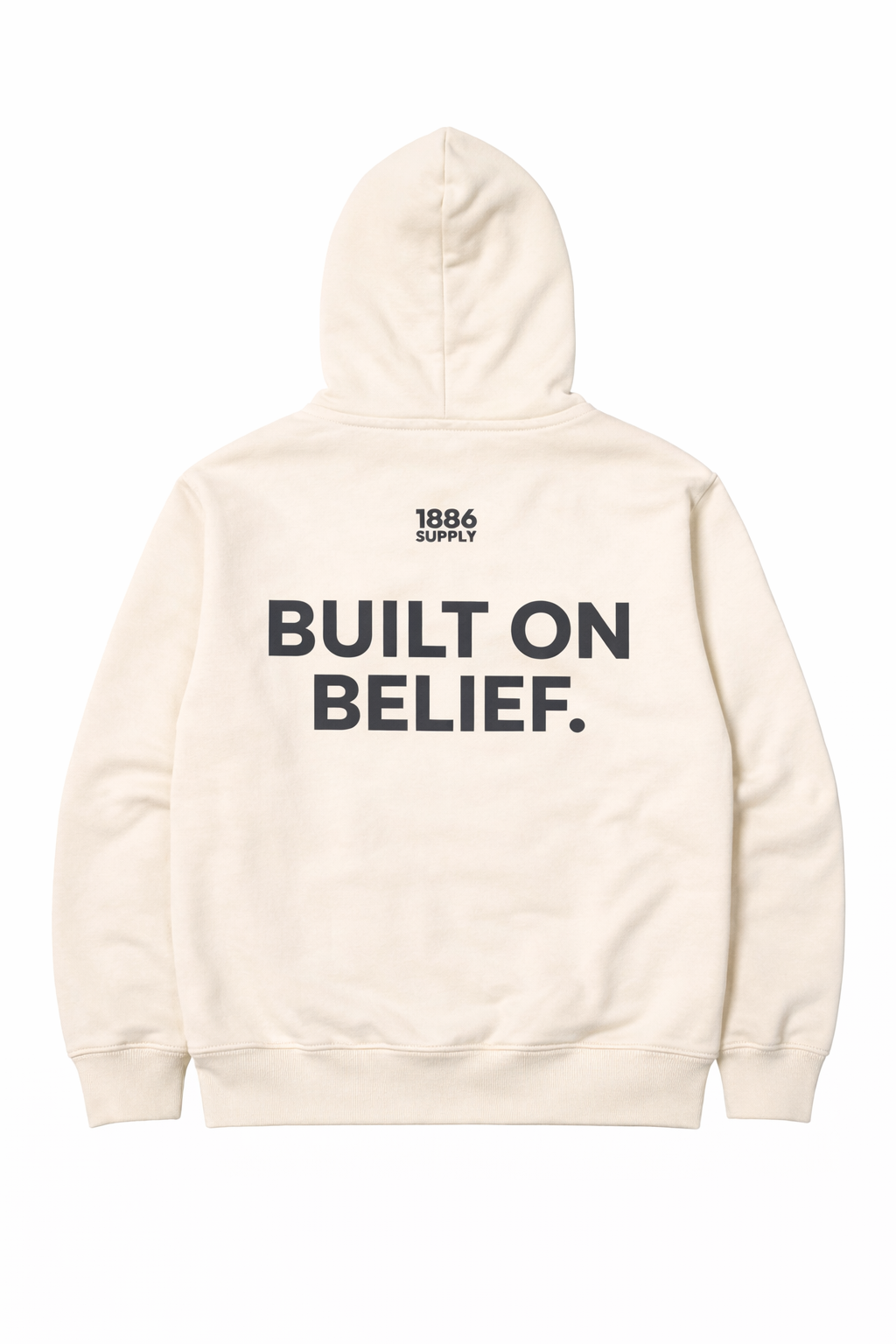 BUILT ON BELIEF HOODIE - OFF WHITE