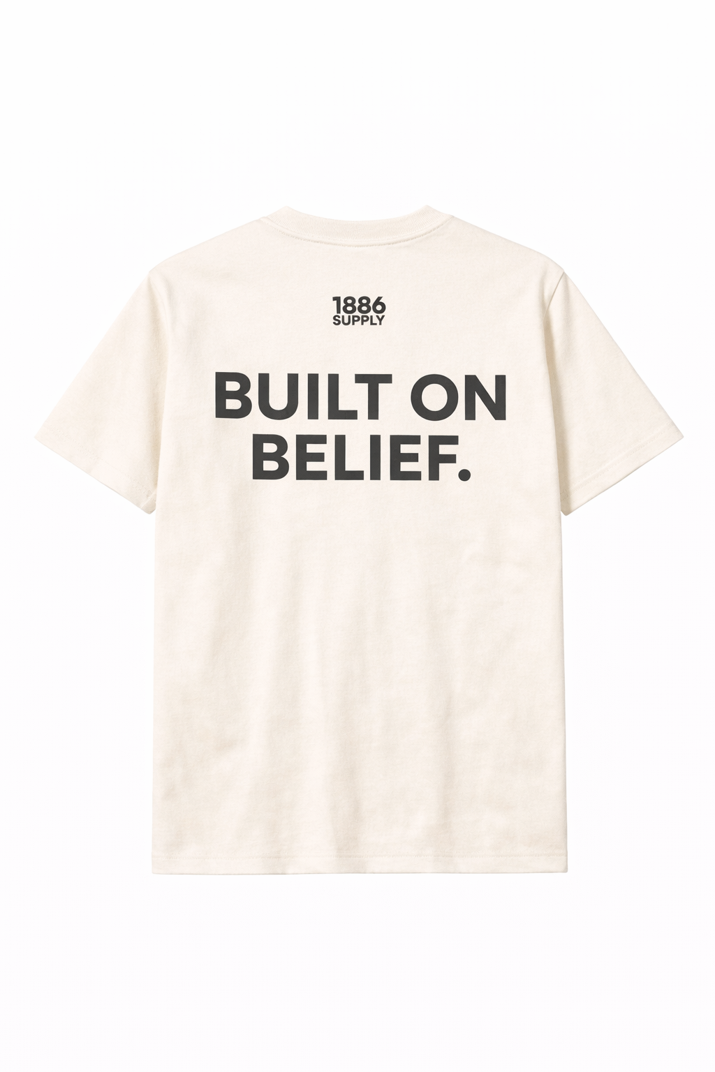 BUILT ON BELIEF T-SHIRT — OFF WHITE