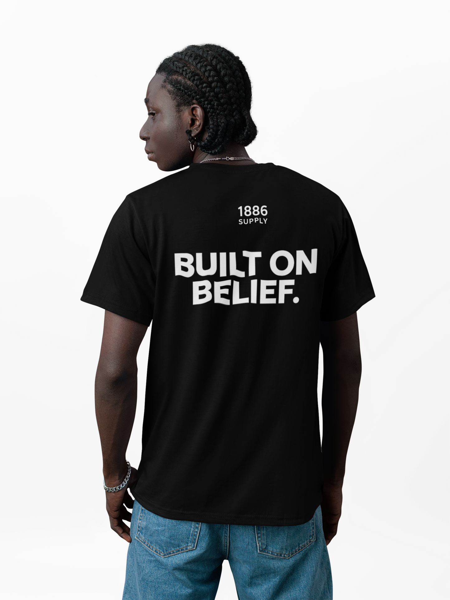 BUILT ON BELIEF T-SHIRT — BLACK