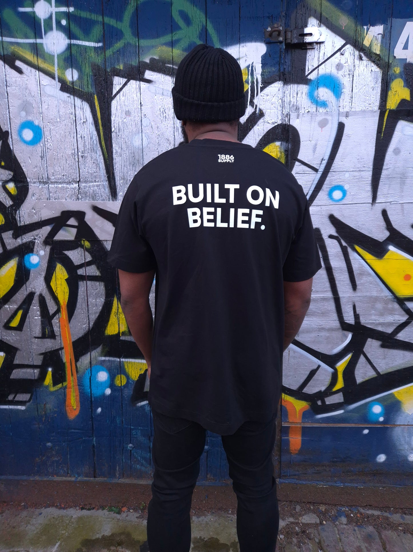 BUILT ON BELIEF T-SHIRT — BLACK