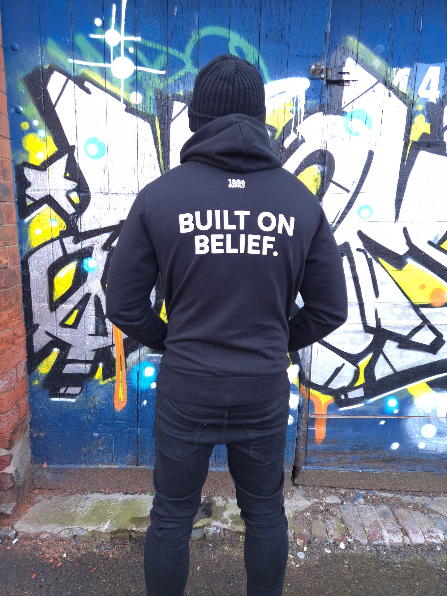 BUILT ON BELIEF HOODIE - BLACK