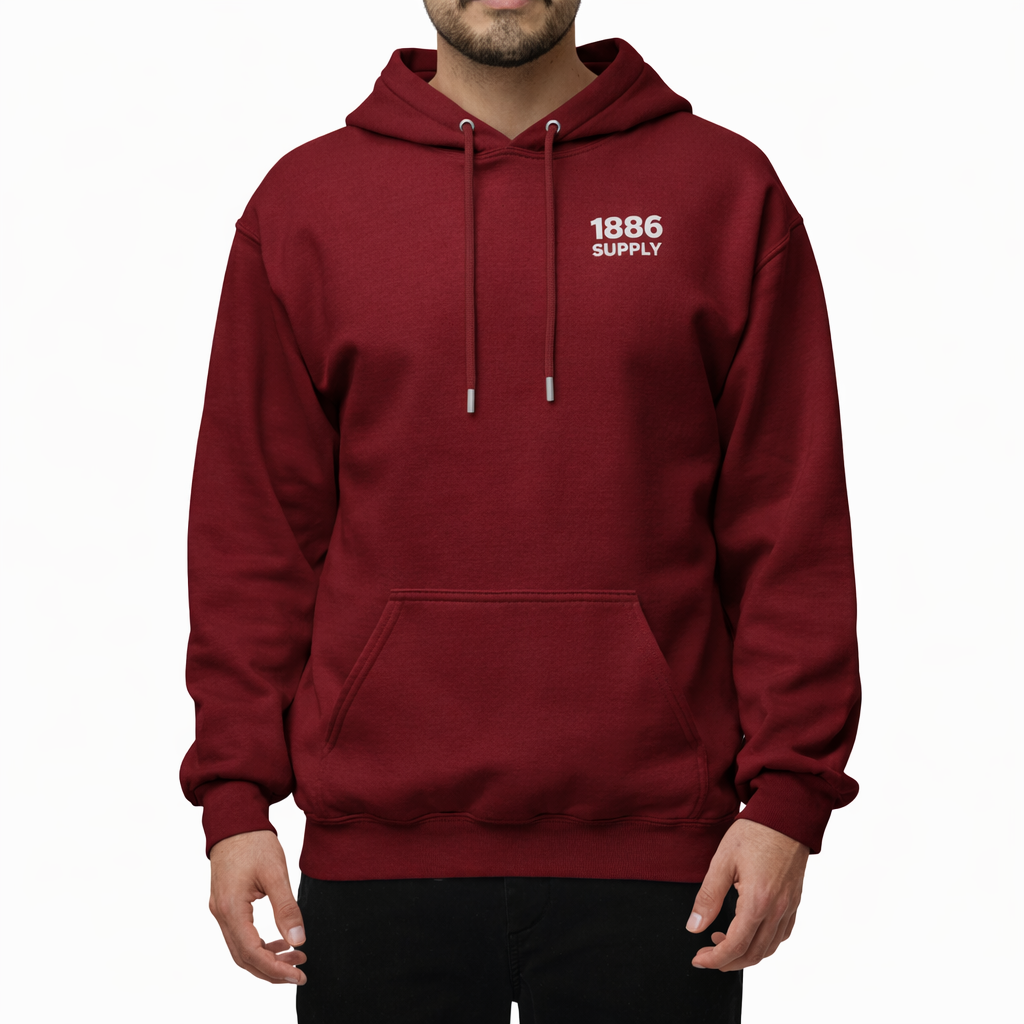 BUILT ON BELIEF HOODIE - BURGUNDY