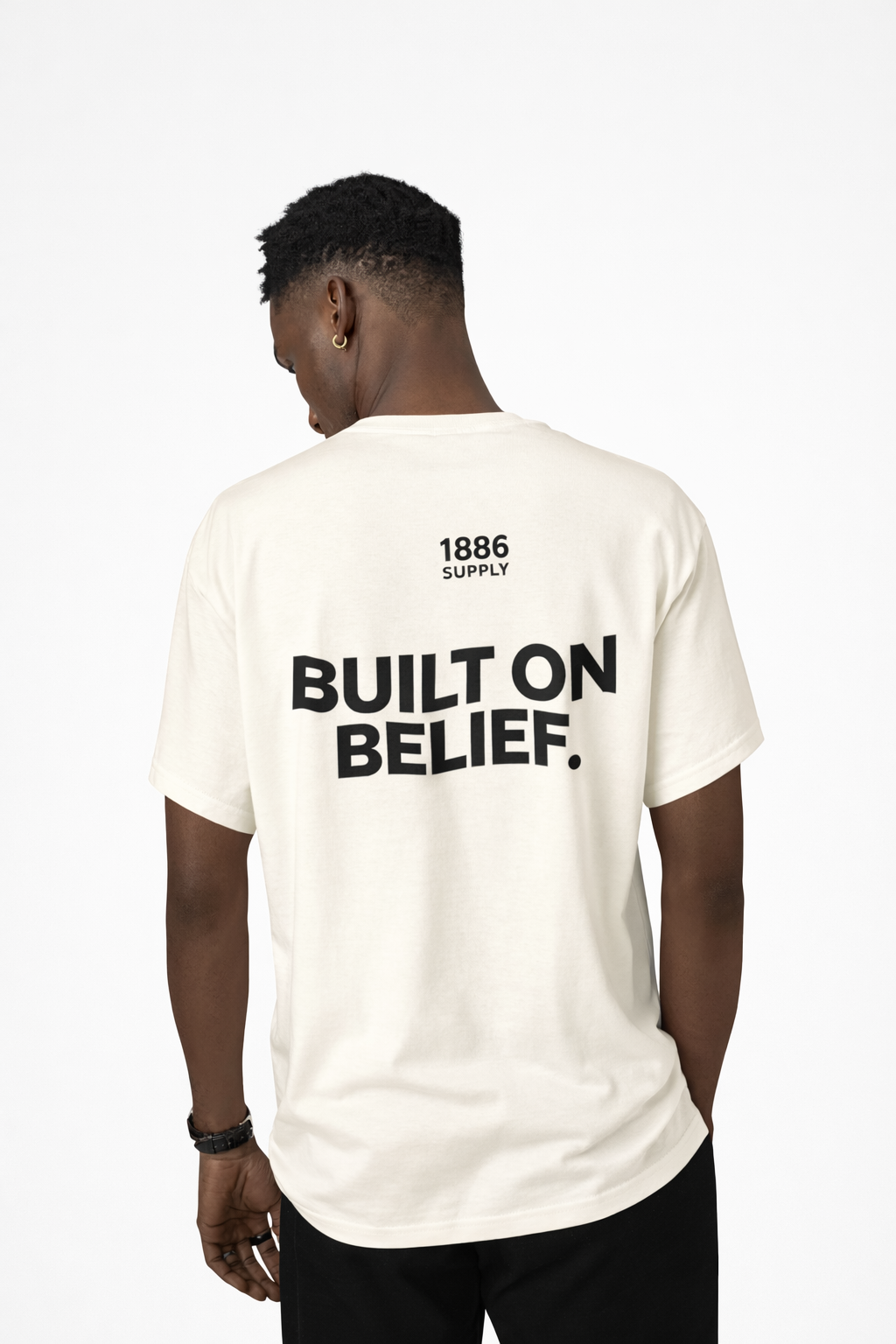 BUILT ON BELIEF T-SHIRT — OFF WHITE
