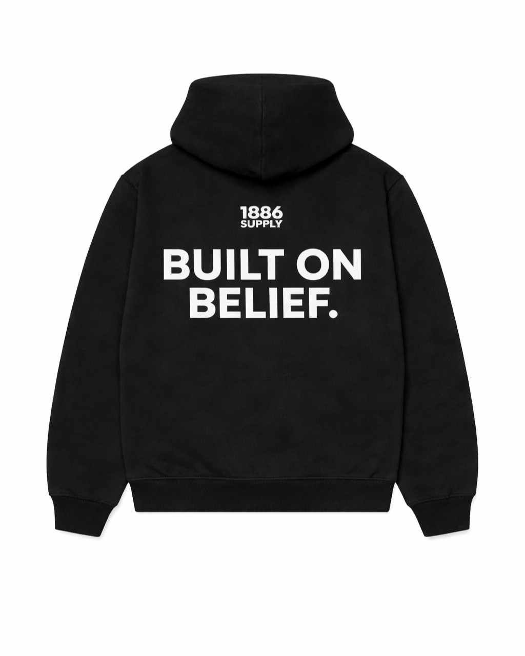 BUILT ON BELIEF HOODIE - BLACK